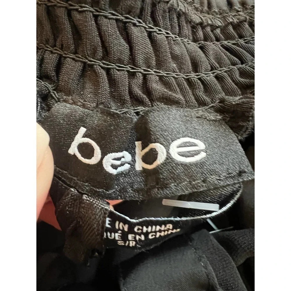 Bebe Off The Shoulder Ruffle Romper - Picture 4 of 8